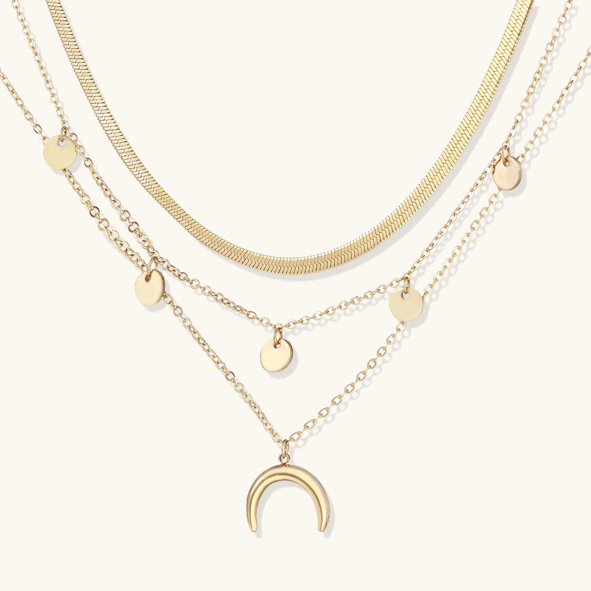 Conjunto de Camadas com Crescente Dourado