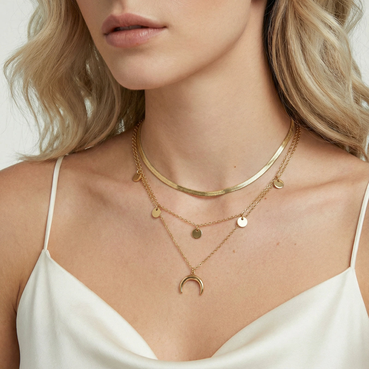 Conjunto de Camadas com Crescente Dourado