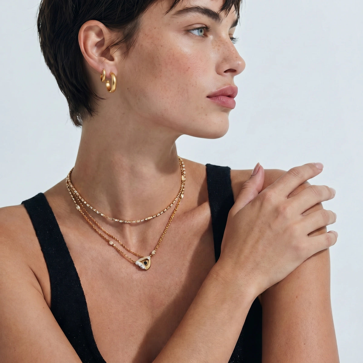 Conjunto de Brincos Golden Hour